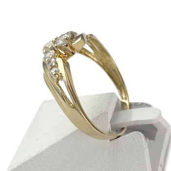 Bague d'occasion or 750 jaune zirconias