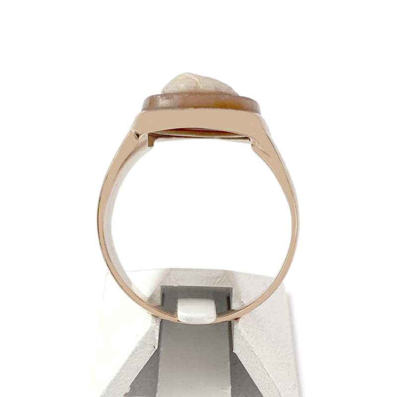 Bague d'occasion or 750 jaune camée sardonyx - vue 3