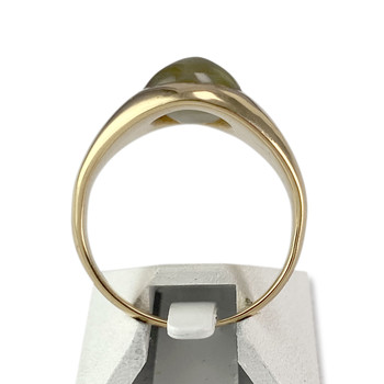 Second-hand gold 750 yellow chrysoberyl cat's eye ring