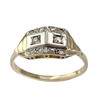Bague d'occasion or 750 2 tons diamants - vue V1