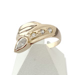 Bague d'occasion or 750 rose pierres synthétiques - vue 1