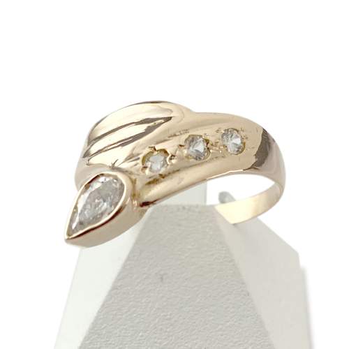Second-hand ring 750 rose gold synthetic stones