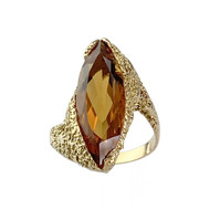 Bague d'occasion or 750 jaune citrine