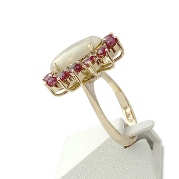 Bague d'occasion or 750 jaune opale rubis