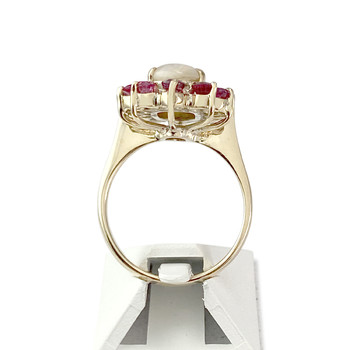 Bague d'occasion or 750 jaune opale rubis