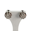 Boucles d'oreilles d'occasion or 750 blanc diamants - vue V1