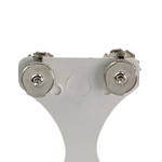 Boucles d'oreilles d'occasion or 750 blanc diamants - vue 3
