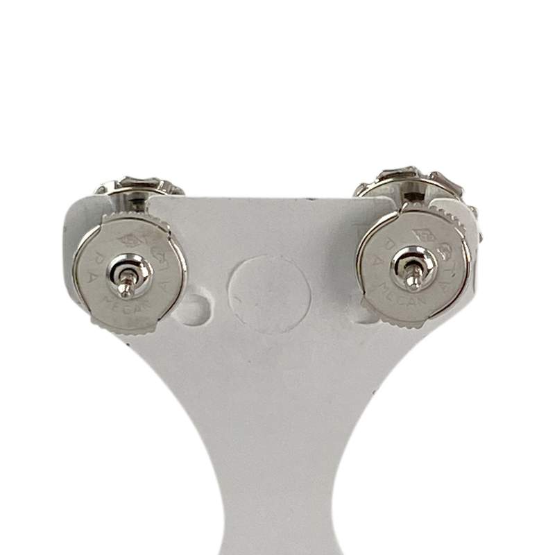 Tweedehands oorbellen goud 750 witte diamant - bekijk 3