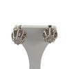 Boucles d'oreilles d'occasion or 750 blanc diamants - vue V1