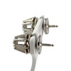 Boucles d'oreilles d'occasion or 750 blanc diamants - vue V2