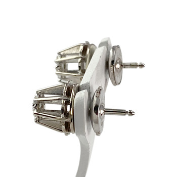 Second hand earrings gold 750 white diamonds