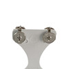 Boucles d'oreilles d'occasion or 750 blanc diamants - vue V3