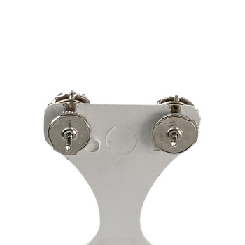 Second hand earrings gold 750 white diamonds