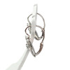 Boucles d'oreilles d'occasion or 750 blanc pierres imitations - vue V2