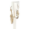 Boucles d'oreilles d'occasion or 750 jaune spinelles synthétiques - vue V2