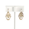 Boucles d'oreilles d'occasion or 750 jaune spinelles synthétiques - vue V3