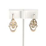 Second hand earrings gold 750 yellow synthetic spinels - view 3