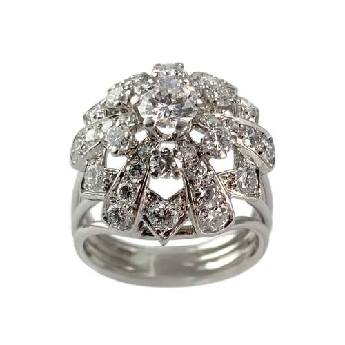 Tweedehands ring platina 950 diamant
