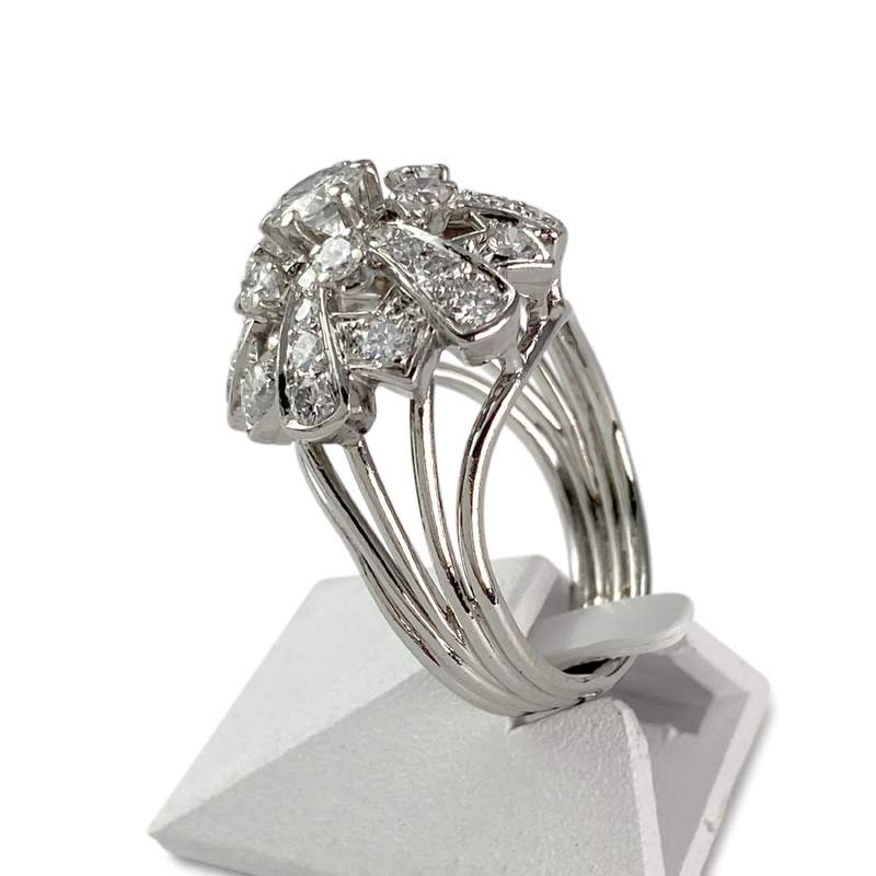 Bague d'occasion platine 950 diamants - vue 2
