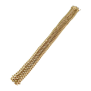 Bracelet d'occasion or 750 jaune maille américaine 19 cm