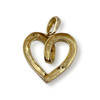Pendentif coeur d'occasion or 750 2 tons diamants - vue V2
