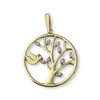 Pendentif d'occasion or 375 2 tons diamants - vue V1