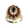 Bague d'occasion or 750 jaune grenats - vue V1