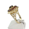 Bague d'occasion or 750 jaune grenats - vue V2