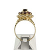 Bague d'occasion or 750 jaune grenats - vue V3