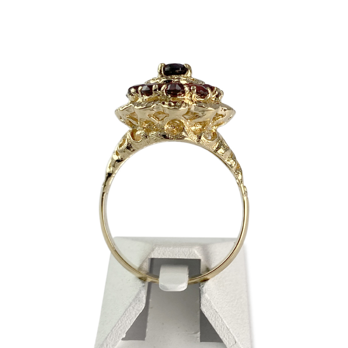 Bague d'occasion or 750 jaune grenats - vue 3