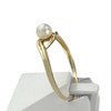 Bague d'occasion or 750 jaune perle de culture - vue V2