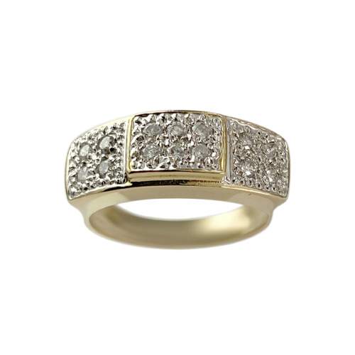 Bague d'occasion or 750 2 tons diamants