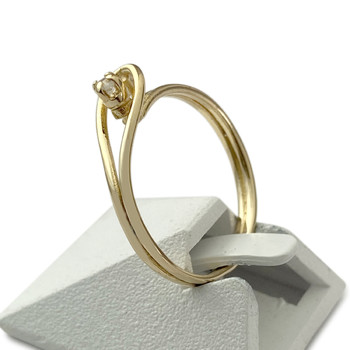 Solitaire d'occasion or 750 jaune diamant