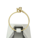 Solitaire d'occasion or 750 jaune diamant - vue 3