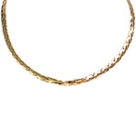 Pre-owned 14K yellow gold bean-link necklace, 41 cm - view 1