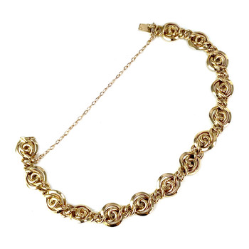 Bracelet d'occasion or 585 jaune maille fantaisie 19 cm