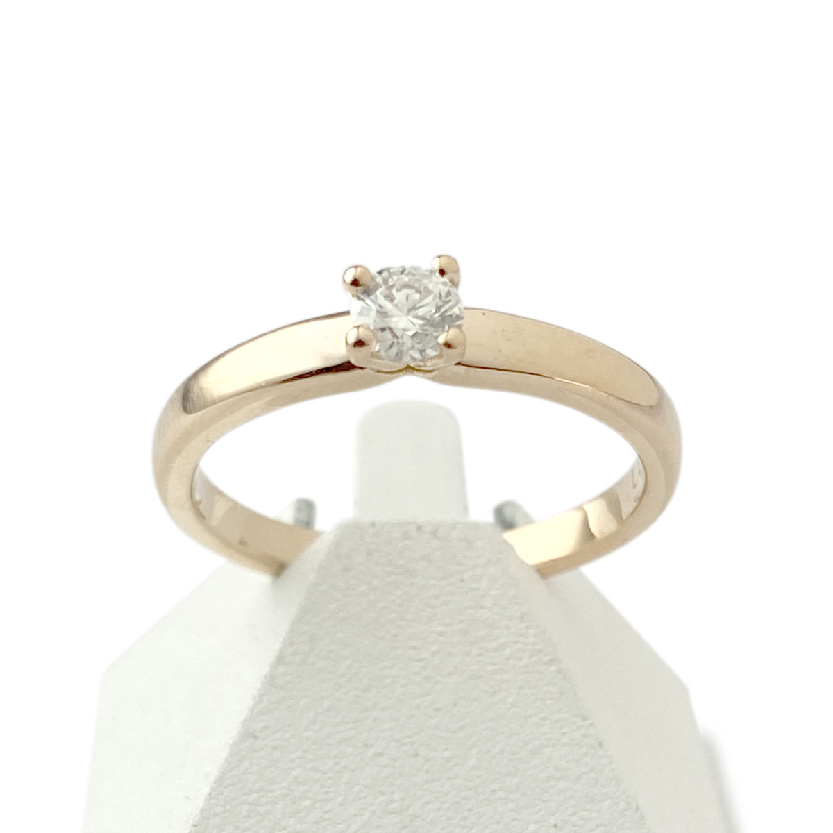 Solitaire d'occasion or 750 jaune diamant