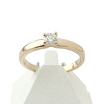 Solitaire d'occasion or 750 jaune diamant - vue 1