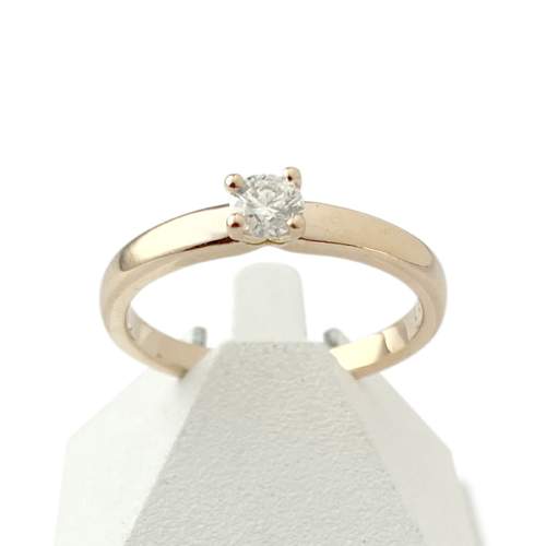 Solitaire second hand gold 750 yellow diamond
