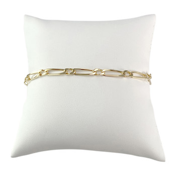 Bracelet d'occasion or 750 jaune maille cheval alternée 21cm