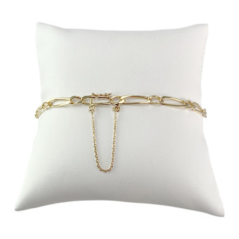 Bracelet d'occasion or 750 jaune maille cheval alternée 21cm