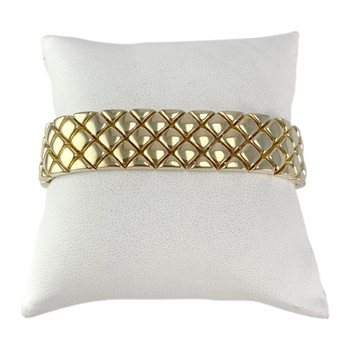 Bracelet d'occasion or 750 jaune maille matelassée 18cm