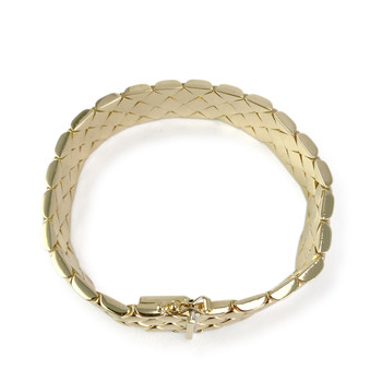 Bracelet d'occasion or 750 jaune maille matelassée 18cm