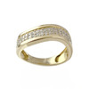 Bague d'occasion or 750 jaune diamants - vue V1