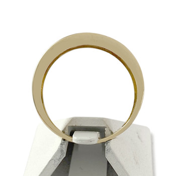 Tweedehands gouden ring 750 gele diamanten