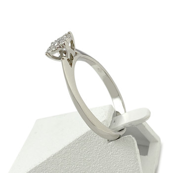 Tweedehands gouden ring 750 witte diamanten