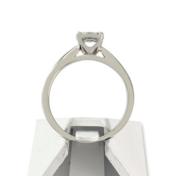 Tweedehands gouden ring 750 witte diamanten