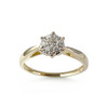 Bague d'occasion or 750 jaune diamants - vue V1