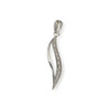 Pendentif d'occasion or 750 blanc diamants - vue V1