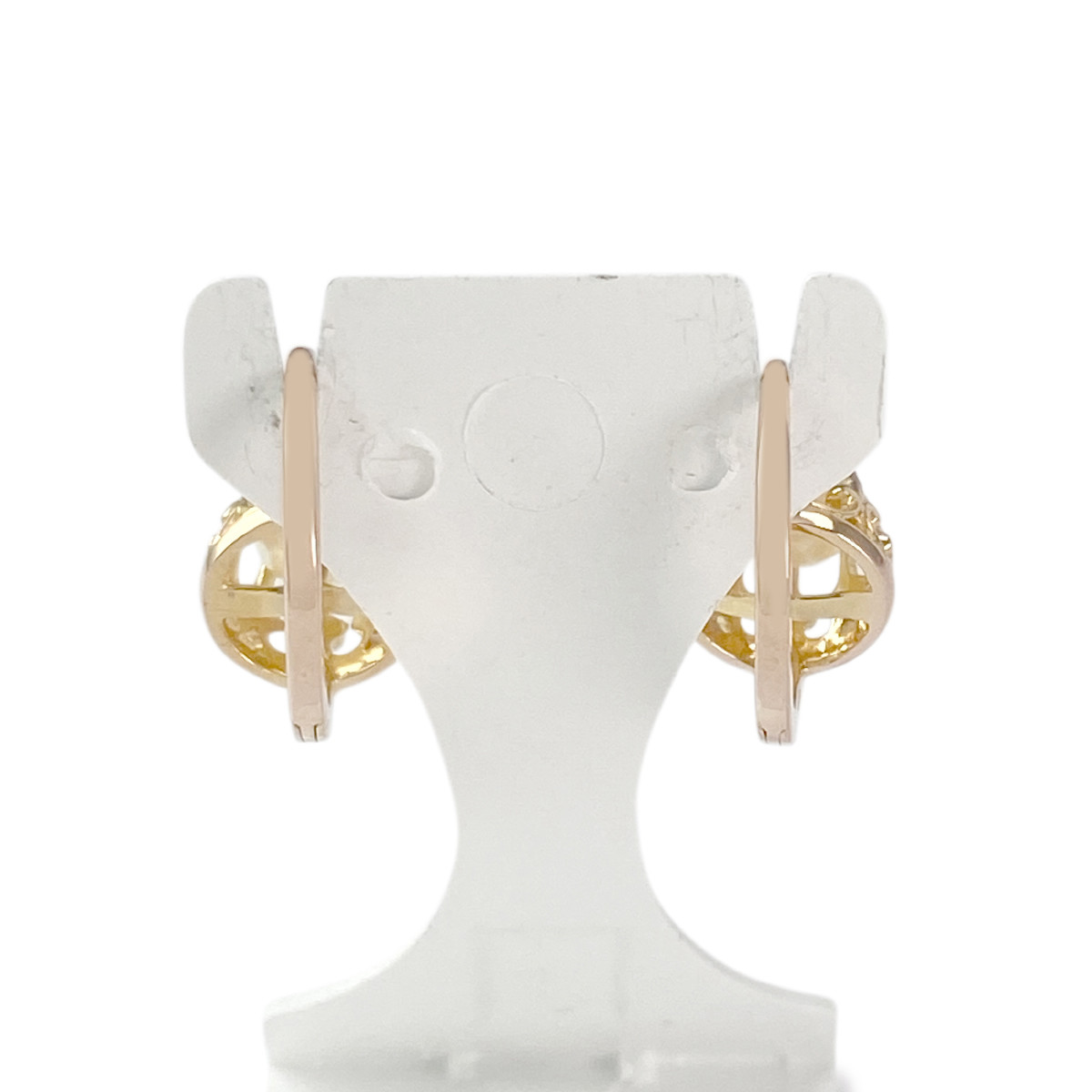 Boucles d'oreilles d'occasion or 750 jaune perles - vue 3